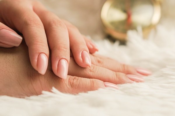 Hands with fresh manicure