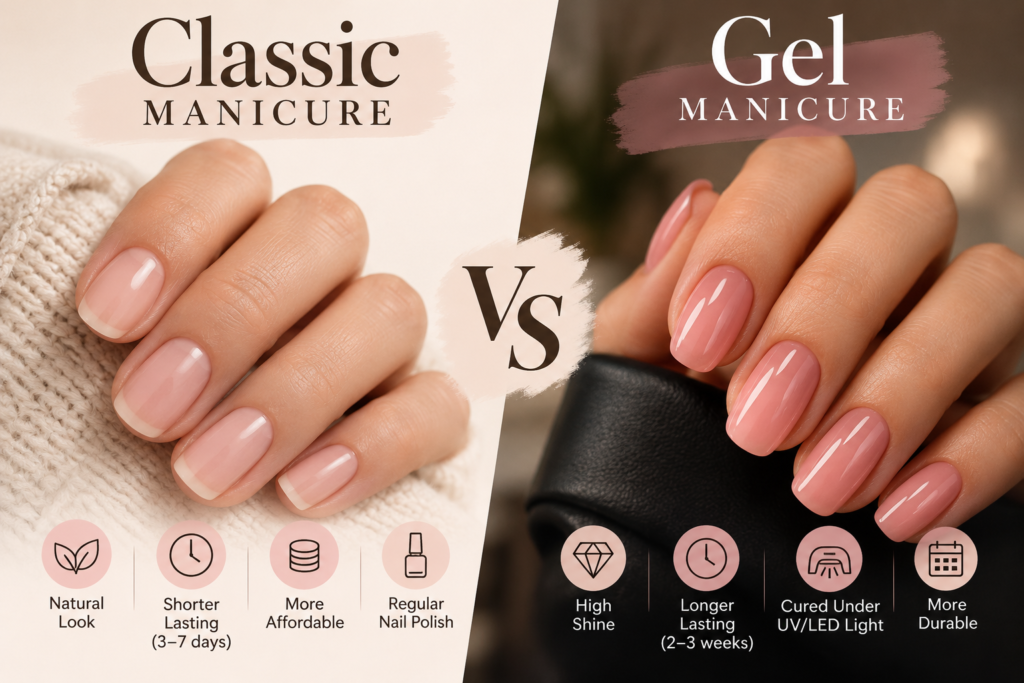 classic manicure vs gel manicure